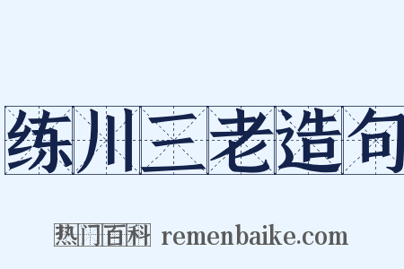 练川三老造句是什么意思的图片